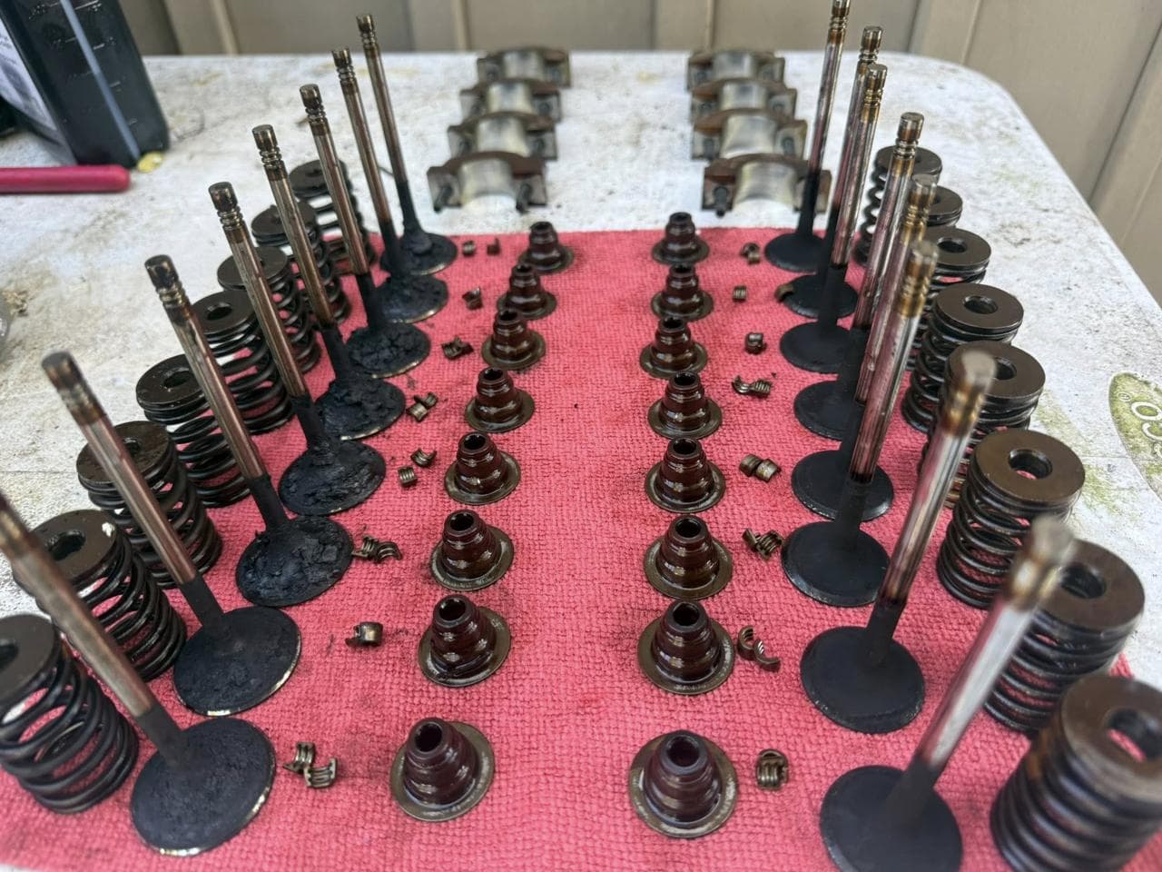 Precision engine valve work